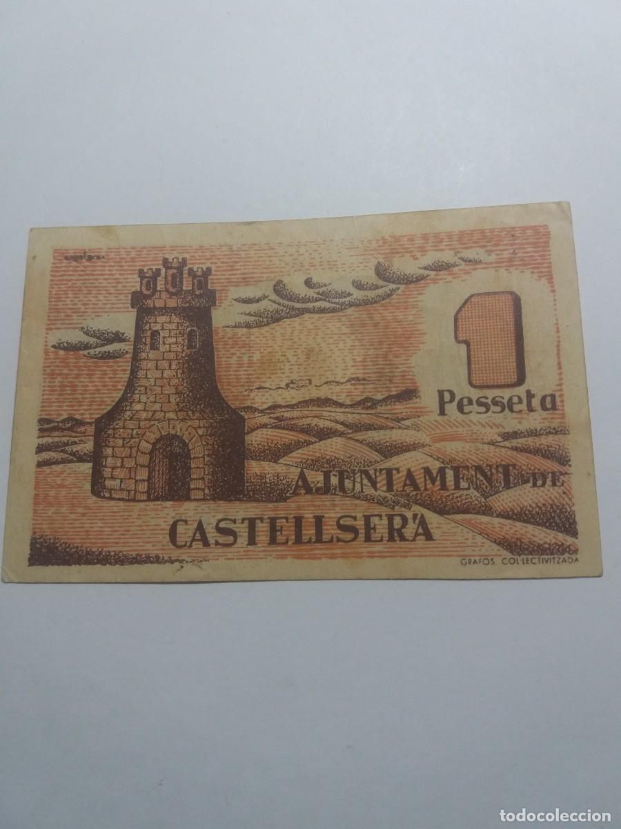 Billetes locales: Billete 1 Pesseta Ajuntament CASTELLSER&Aacute;
