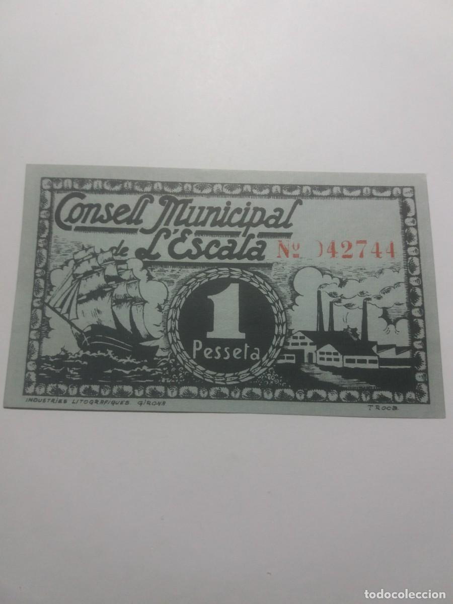 Billetes locales: Billete 1 Pesseta Consell Municipal L'ESCALA
