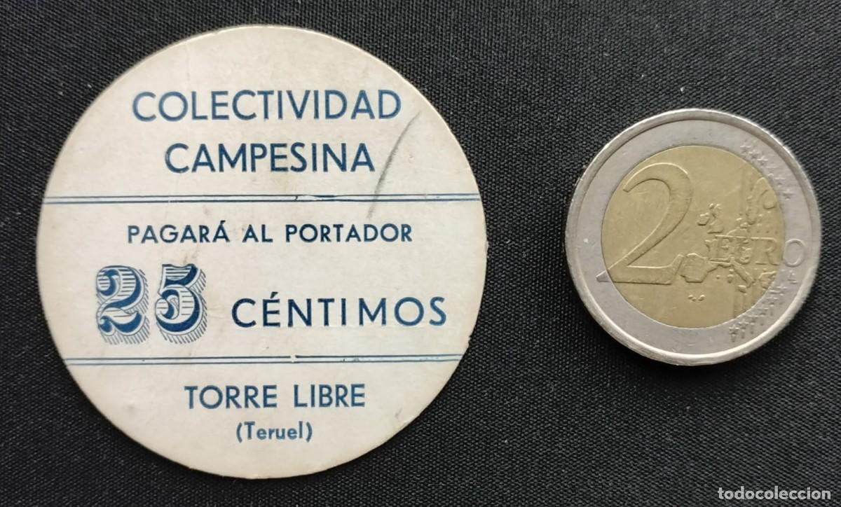 Billetes locales: ZC - TORRE DEL COMPTE (TERUEL) - COLECTIVIDAD CAMPESINA