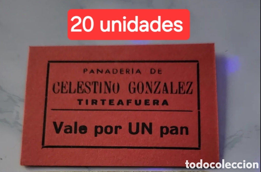 Billetes locales: 20 unidades Tirteafuera (C.real)