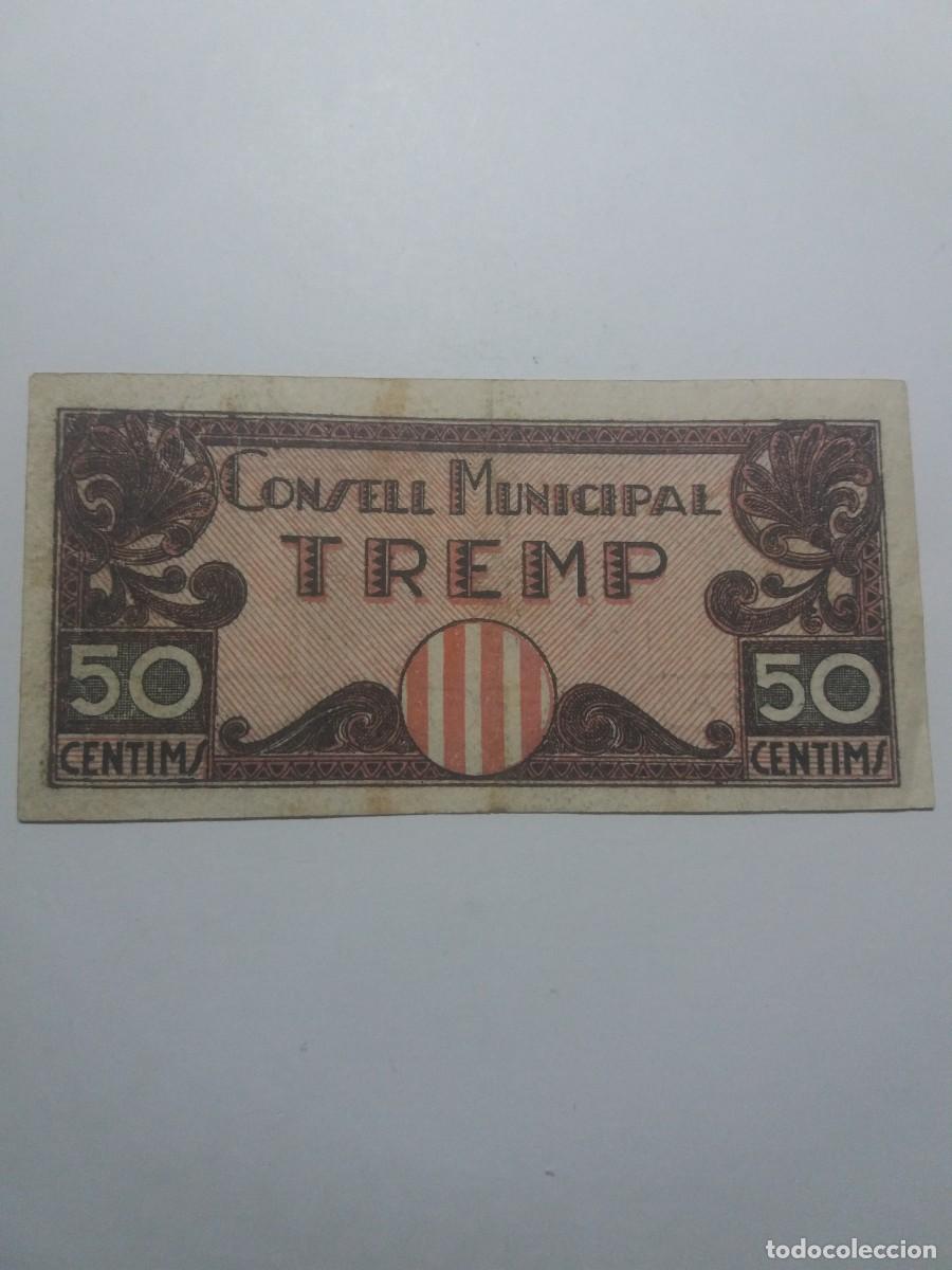 Billetes locales: Billete 50 C&egrave;ntims Consell Municipal TREMP