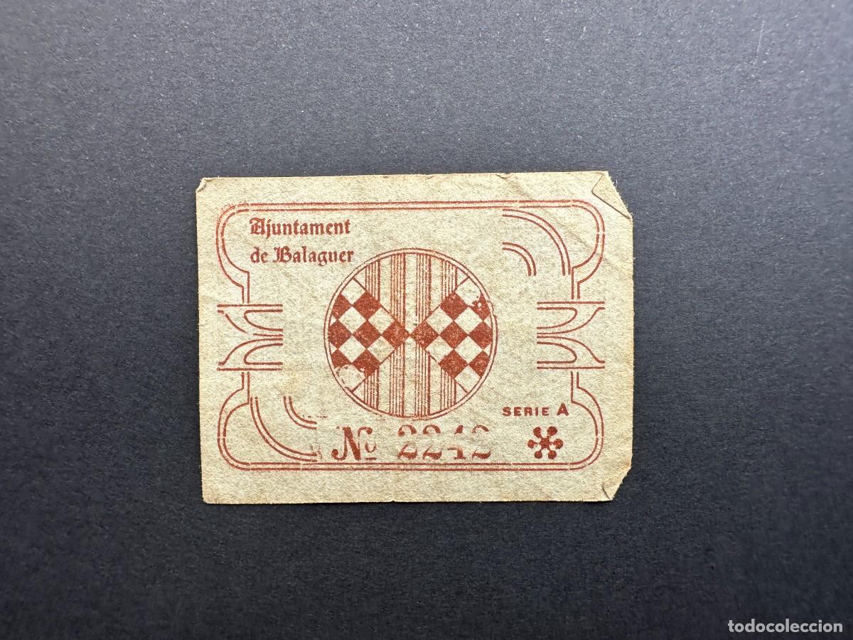 Lokale Banknoten: A&Ntilde;O 1937 - BILLETE DE 10 CENTIMOS - AJUNTAMENT DE BALAGUER - BILLETE LOCAL