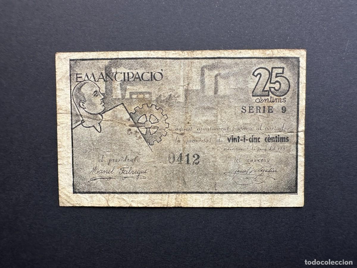 Banconote locali: A&Ntilde;O 1937 - BILLETE DE 50 CENTIMOS - CONSELL MUNICIPAL DE GRANOLLERS - BILLETE LOCAL