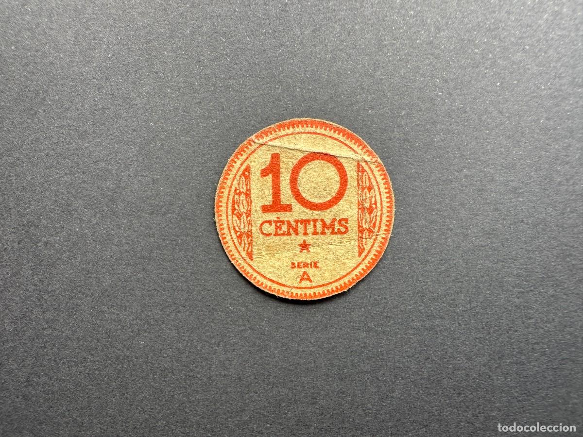 Lokale Banknoten: a&ntilde;o 1937 - BILLETE DE 10 CENTIMOS - CONSELL MUNICIPAL DE MANRESA - BILLETE LOCAL