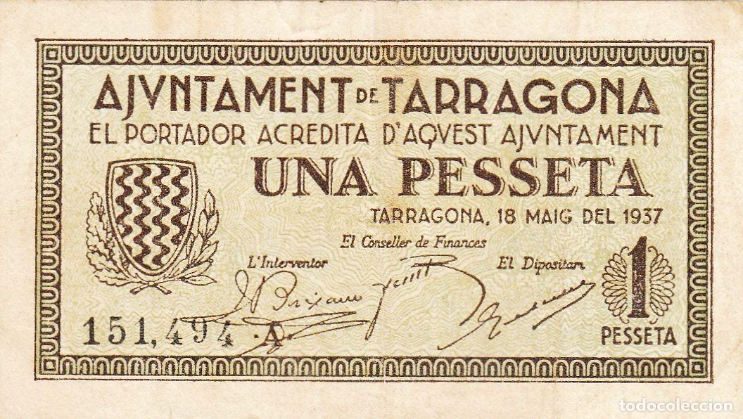 Lokale Banknoten: CRBL0069 BILLETE ESPA&Ntilde;A TARRAGONA 1 PESETA 1932 MBC