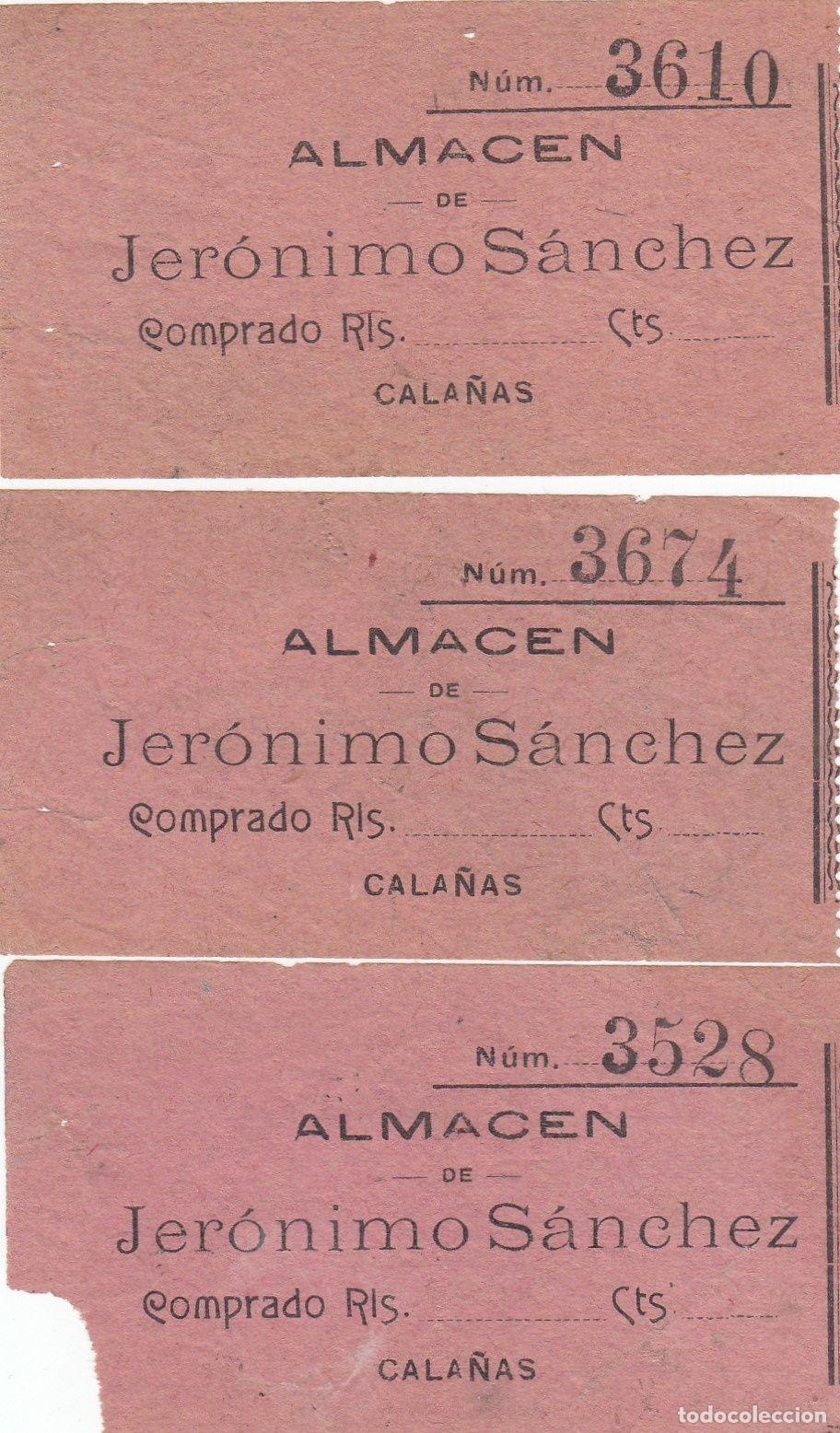 Billets locaux: CRBL0189 LOTE 3 VALES CALA&Ntilde;AS (HUELVA) MBC
