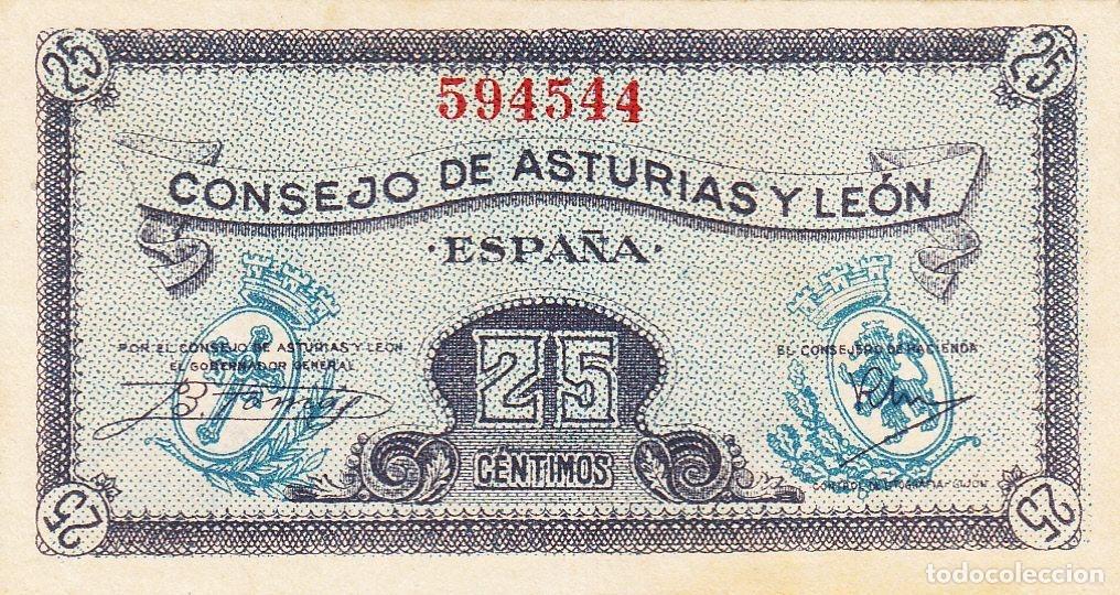Lokale Banknoten: CRBL0113 BILLETE LOCAL ASTURIAS 25 CTS 1937 MBC