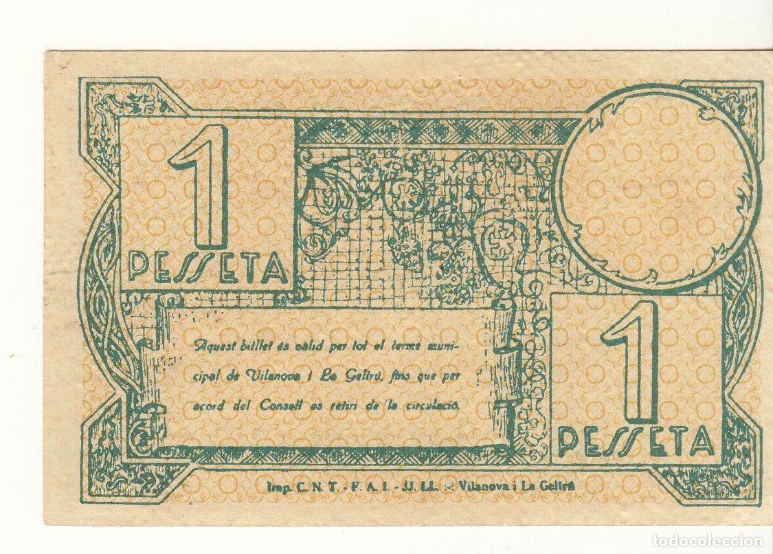 Local Banknotes: CRBL0181 BILLETE LOCAL VILANOVA DE LA GELTRU 1 PESETA 1937 MBC