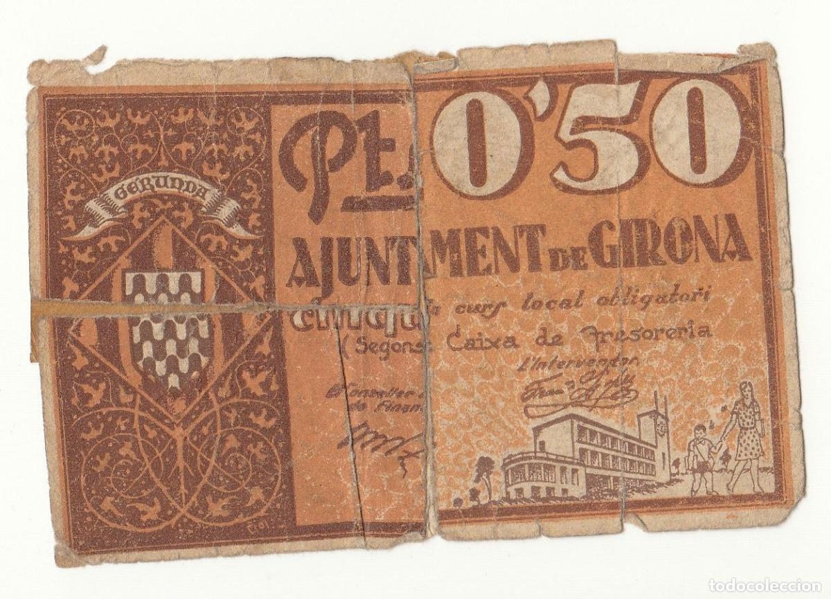 Local Banknotes: CRBL0185 BILLETE LOCAL GIRONA 50 CTS 1937 MC