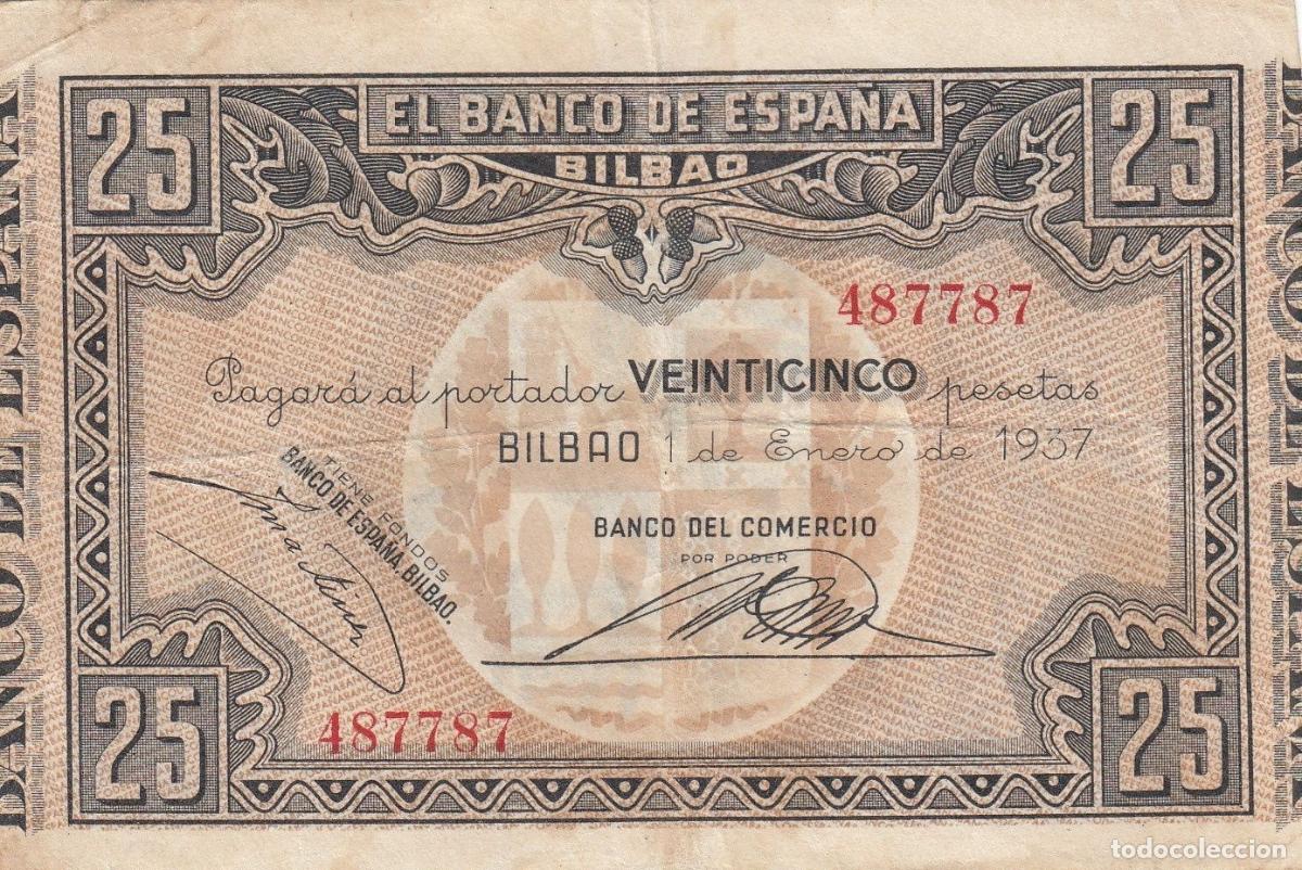 Billets locaux: CRBS1232 BILLETE ESPA&Ntilde;A 25 PESETAS BILBAO BC+