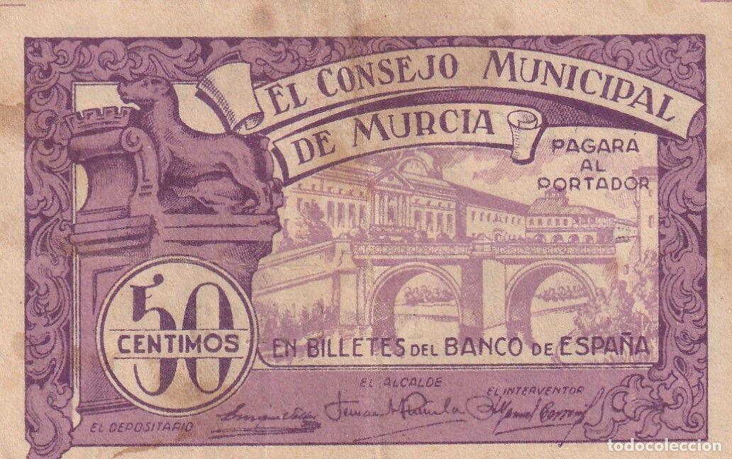 Lokale Banknoten: CRBL0233 BILLETE LOCAL ESPA&Ntilde;A 50 CENTIMOS MURCIA BC