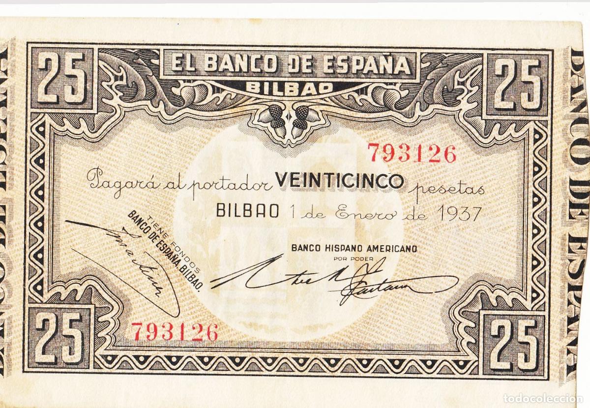 Banconote locali: CRBL0139 BILLETE ESPA&Ntilde;A BILBAO 25 PESETAS 1937 MBC
