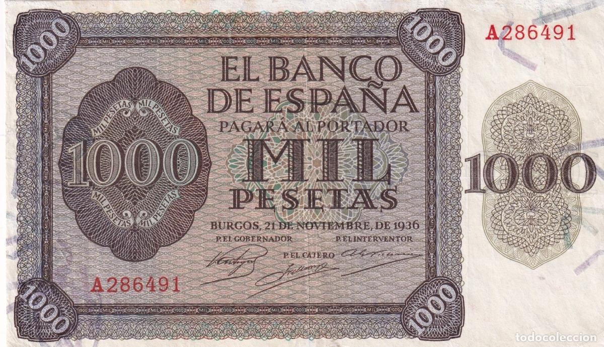 Banconote locali: CRBS2735 BILLETE ESPA&Ntilde;A 1000 PESETAS 1936 SERIE A RESTAURADO