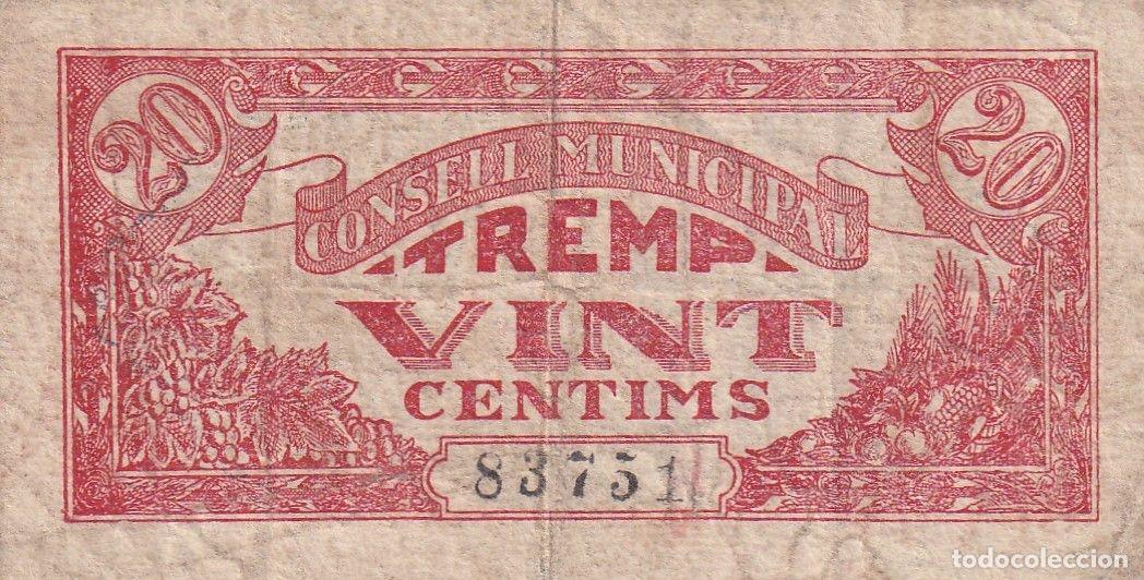 Lokale Banknoten: CRBL0538 BILLETE LOCAL ESPA&Ntilde;A TREMP 20 CENTIMOS 1936-38 BC