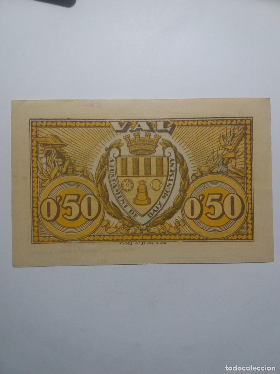 Billetes locales: Billete 50 C&egrave;ntims Ajuntament BAIX MONTSENY
