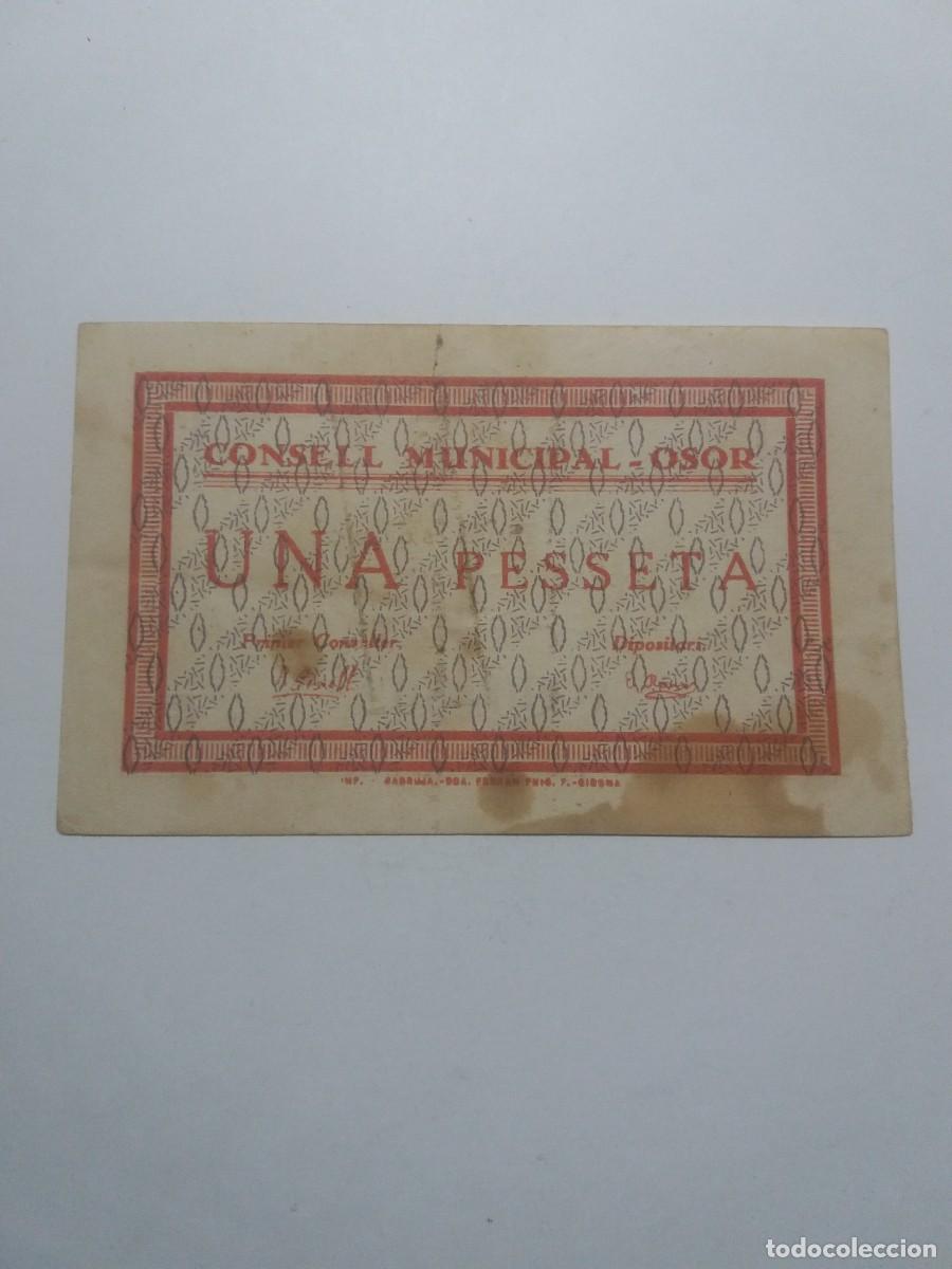 Billetes locales: Billete 1 Pesseta Consell Municipal OSOR