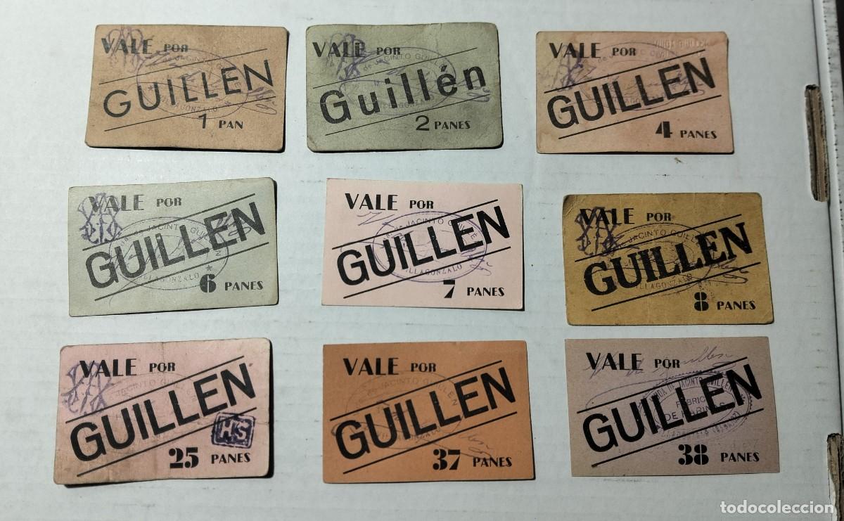 Billetes locales: lote de 9 vales villagonzalo y villagonazlo y guare&ntilde;a badajoz raros. 9 valores