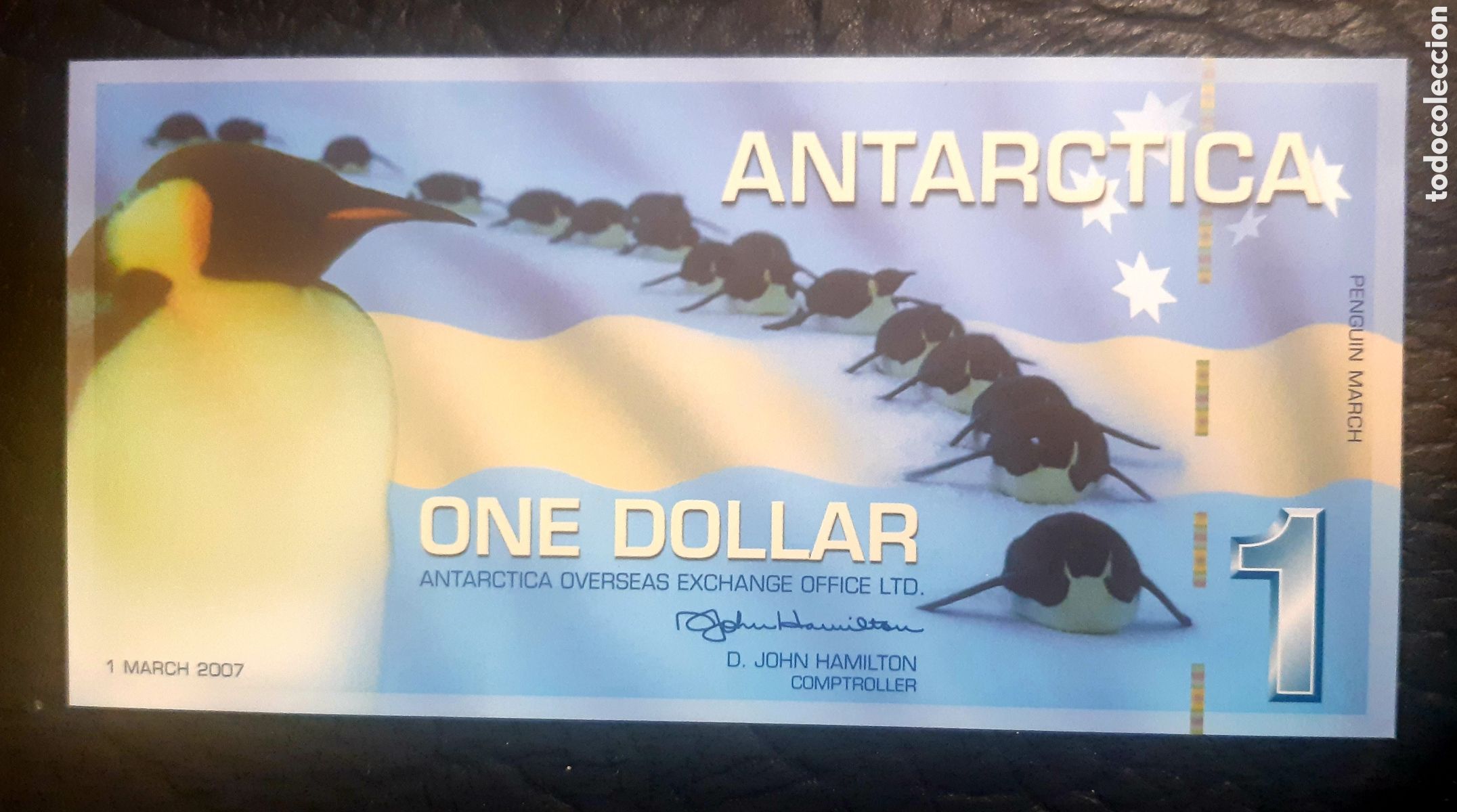 Billetes locales: Billete Antarctica 2 D&oacute;lares sc