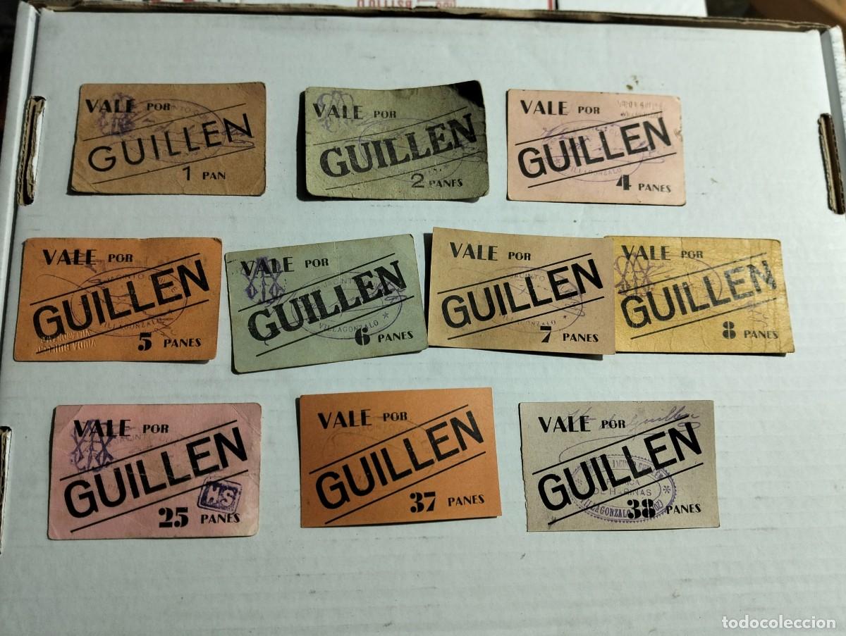 Billetes locales: lote 10 vales villagonzalo y guare&ntilde;a badajoz raros