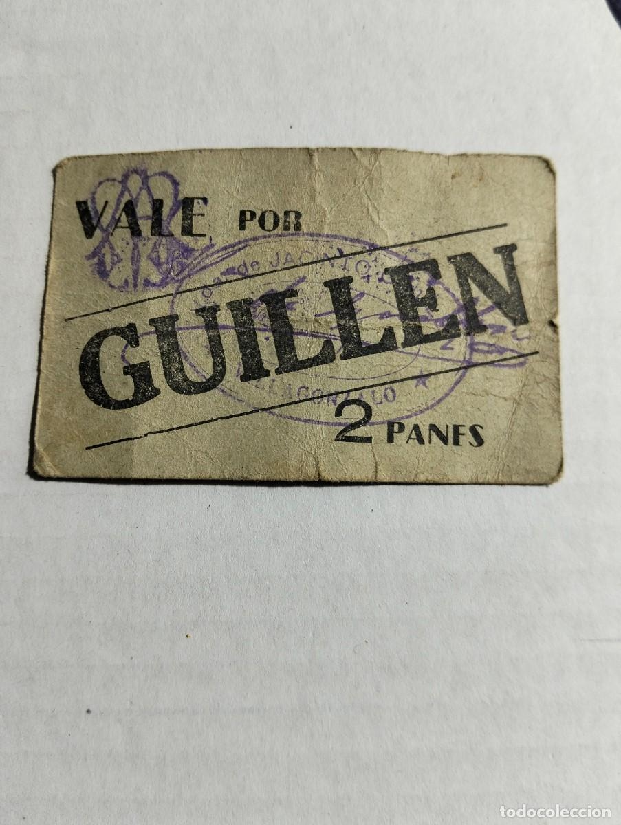 Billetes locales: vale por 2 panes villagonzalo badajoz jacinto guillen