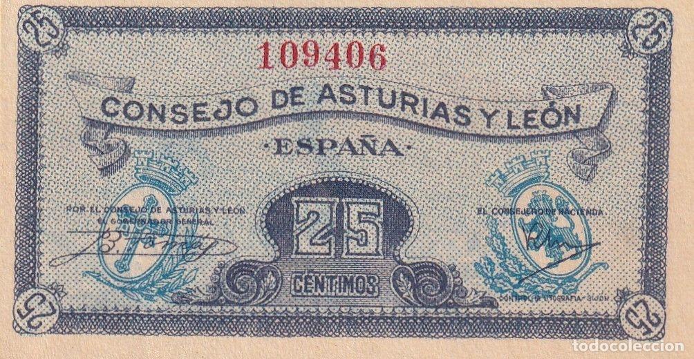 Billetes locales: CRBL0382 BILLETE ESPA&Ntilde;A ASTURIAS Y LEON 25 CENTIMOS SIN CIRCULAR