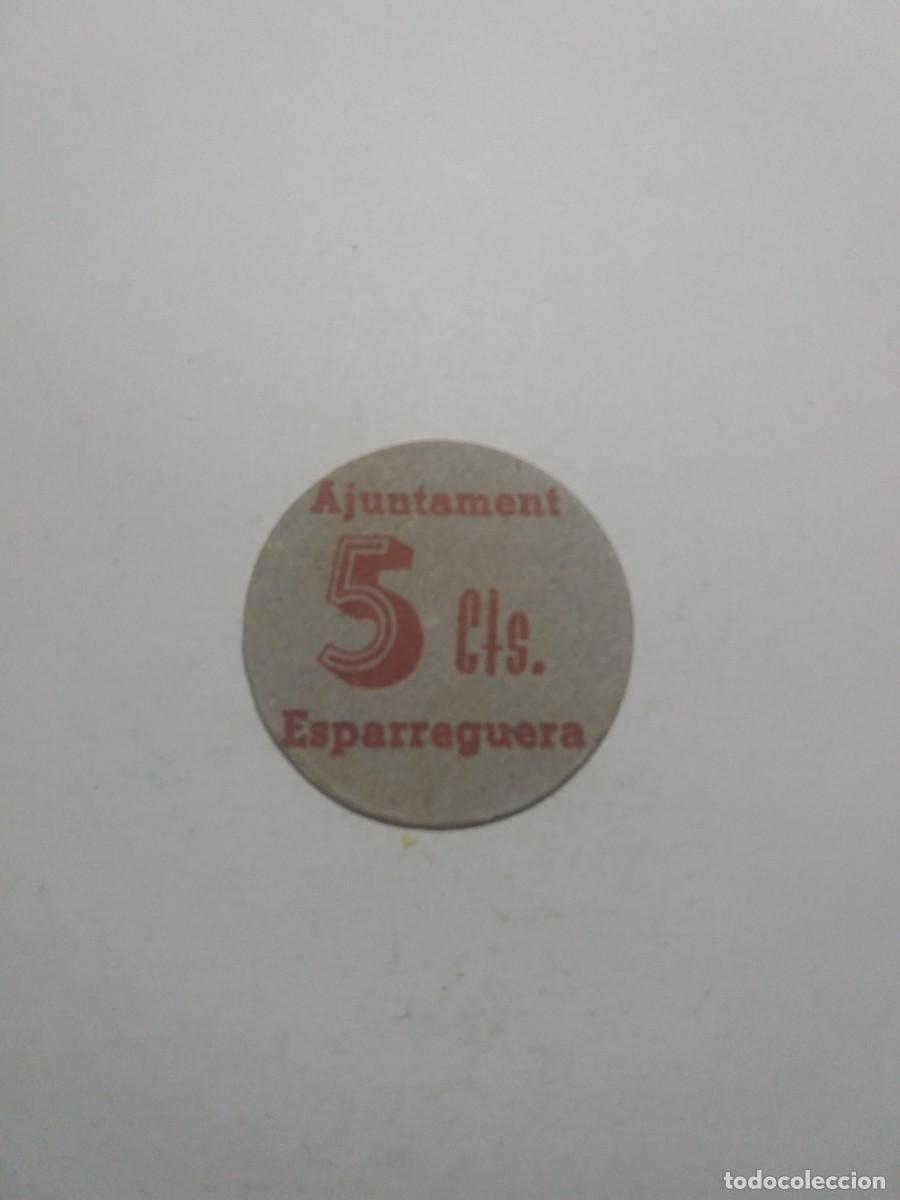 Billetes locales: Billete 5 C&egrave;ntims Ajuntament ESPARRAGUERA