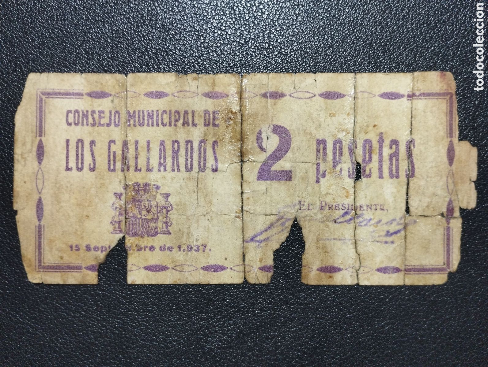 Billetes locales: Almer&iacute;a - Los Gallardos posee marca de agua