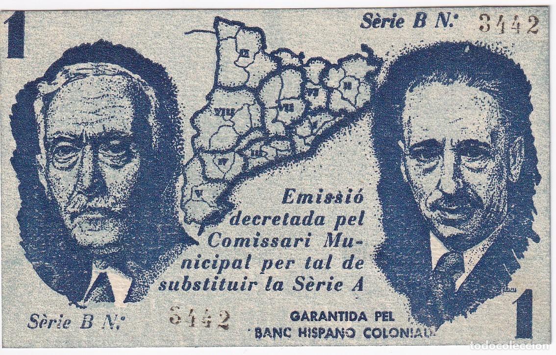 Lokale Banknoten: BILLETE DE 1 PESETA DEL AJUNTAMENT DE MALGRAT DEL A&Ntilde;O 1937 SIN CIRCULAR (SC)