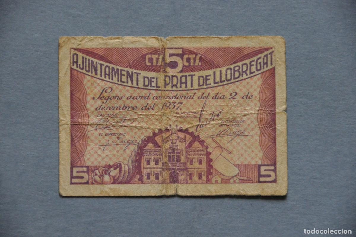 Billetes locales: AYUNTAMIENTO DEL PRAT DE LLOBREGAT - 5 CENTIMS 1938