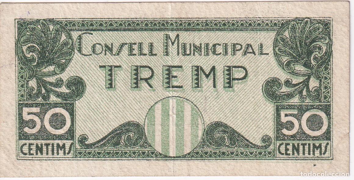 Billets locaux: BILLETE DE 50 CENTIMOS DEL CONSELL MUNICIPAL DE TORA DEL A&Ntilde;O 1937