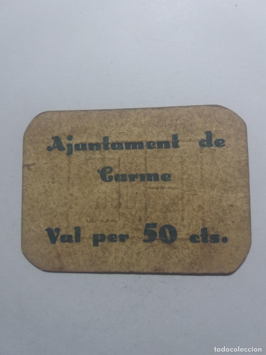 Billetes locales: Billete 50 C&egrave;ntims Ajuntament CARME