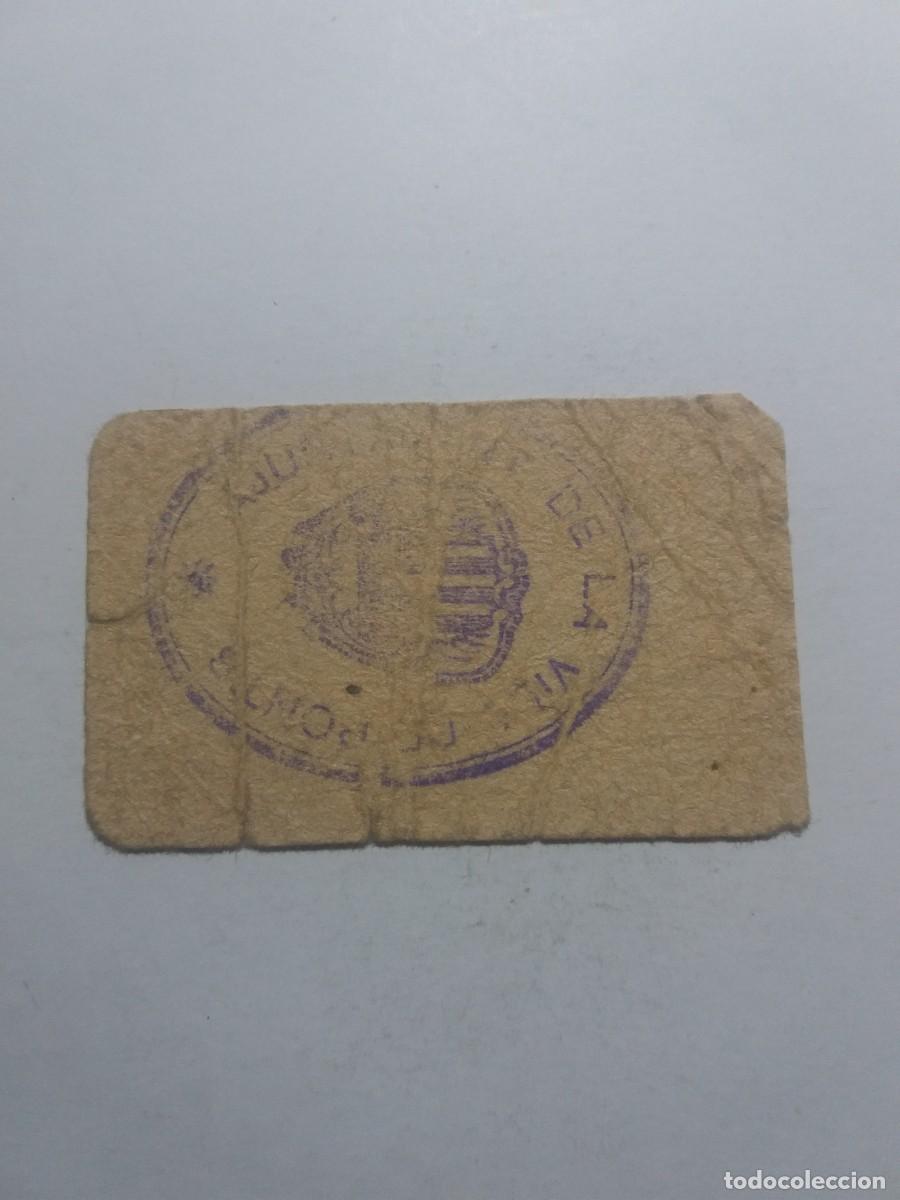 Billetes locales: Billete 25 C&egrave;ntims Ajuntament PONTS - Foto 2