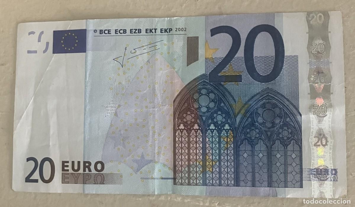 Billetes locales: MONEDA de BILLETE 20 EUROS a&ntilde;o 2002