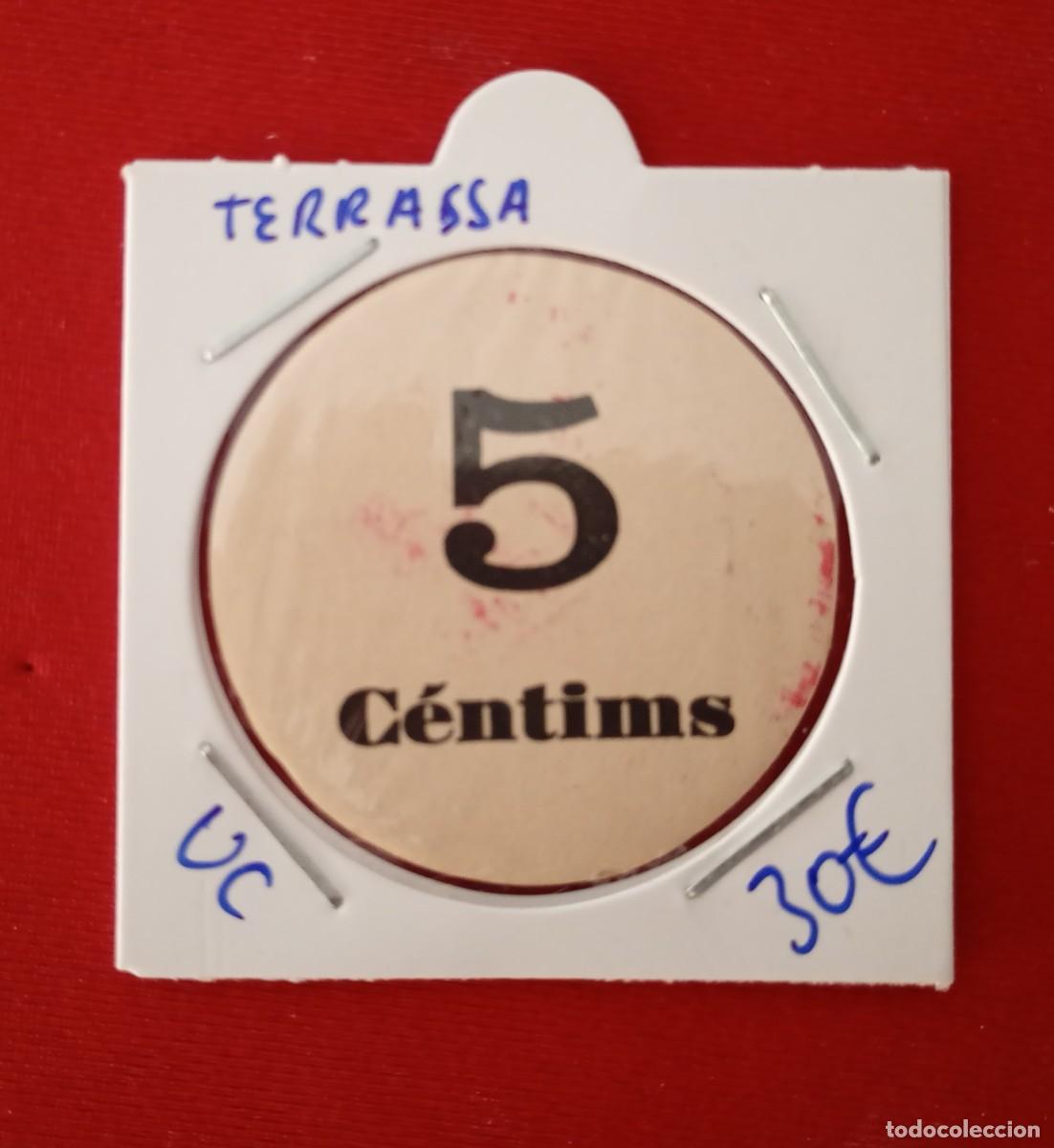 Lokale Banknoten: TERRASSA, BARCELONA. UNI&Oacute; DE COOPERADORS. 5 CENTIMS.