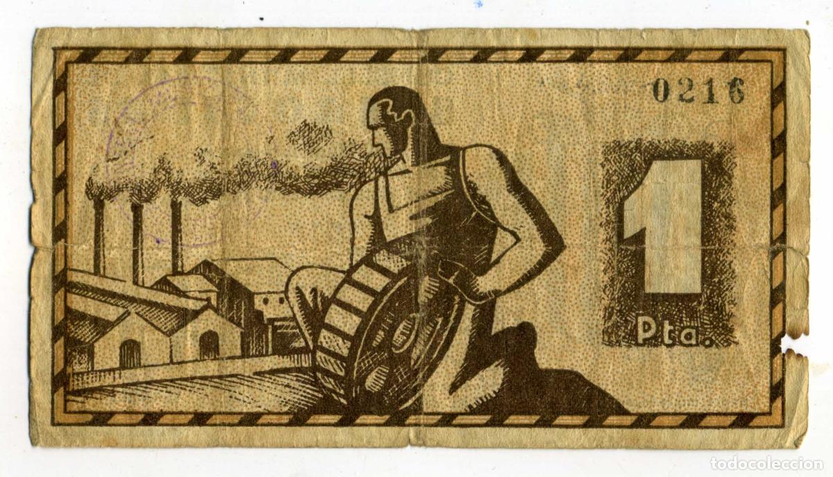Billetes locales: XS- SESROVIRES (Baix Llobregat) GUERRA CIVIL 1 Pesseta 1937 T-2366 RAR