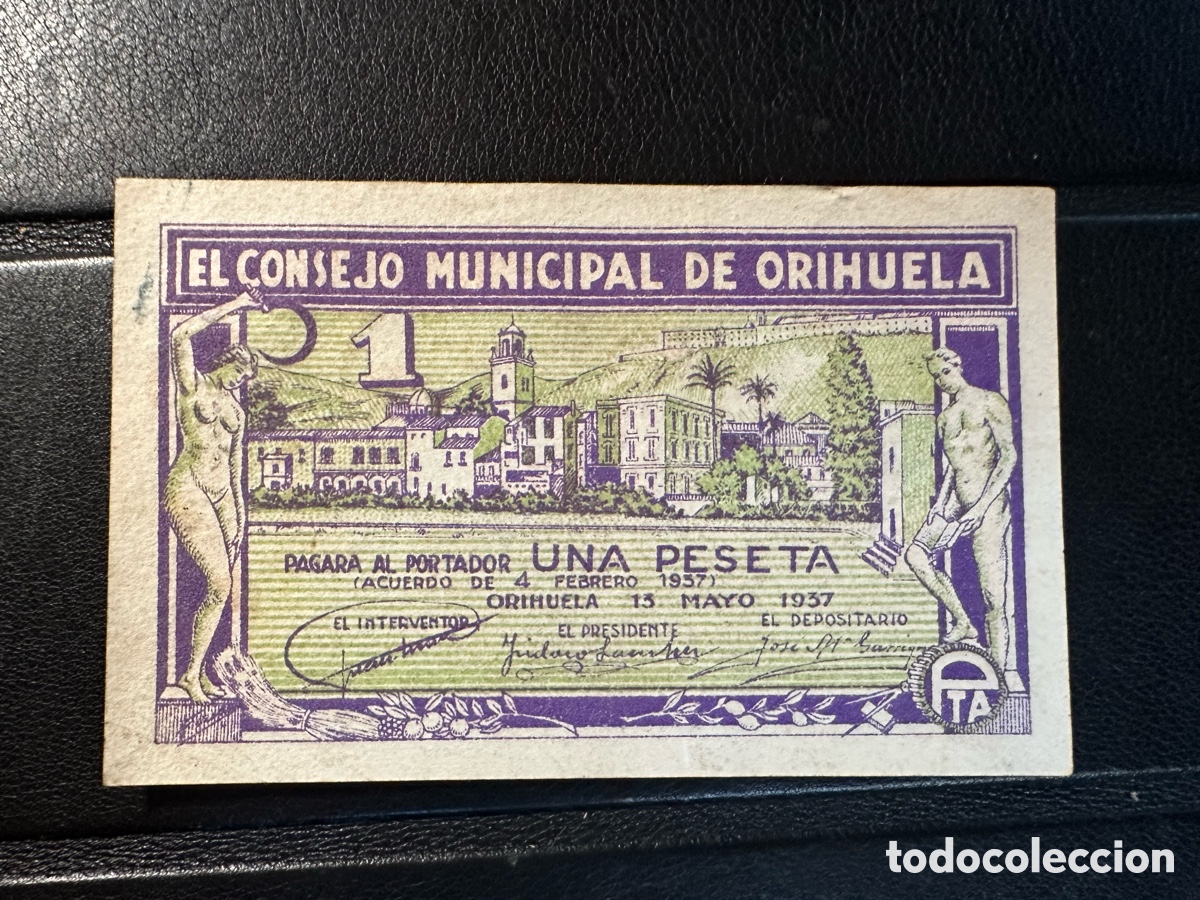 Billetes locales: Orihuela 1 pta Valencia - Foto 2