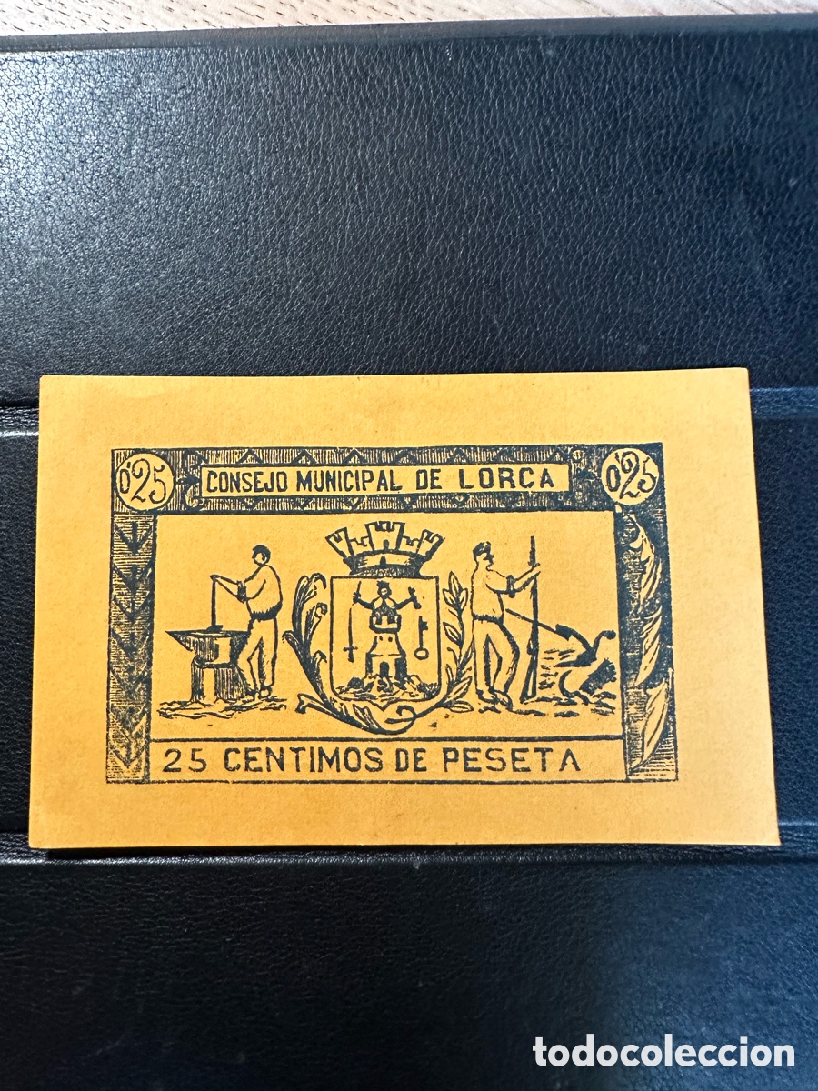 Billetes locales: Lorca Billete 25 cts Murcia - Foto 2