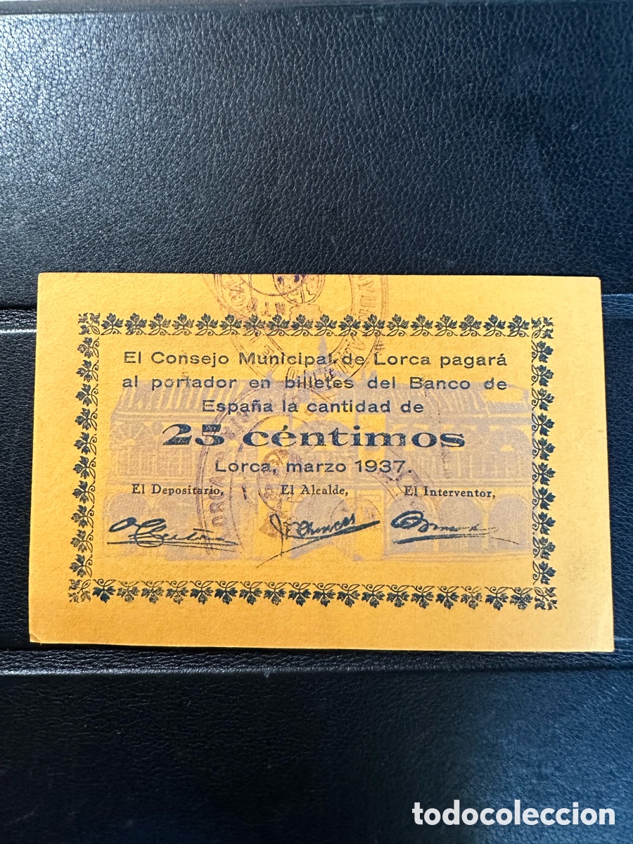Billetes locales: Lorca Billete 25 cts Murcia