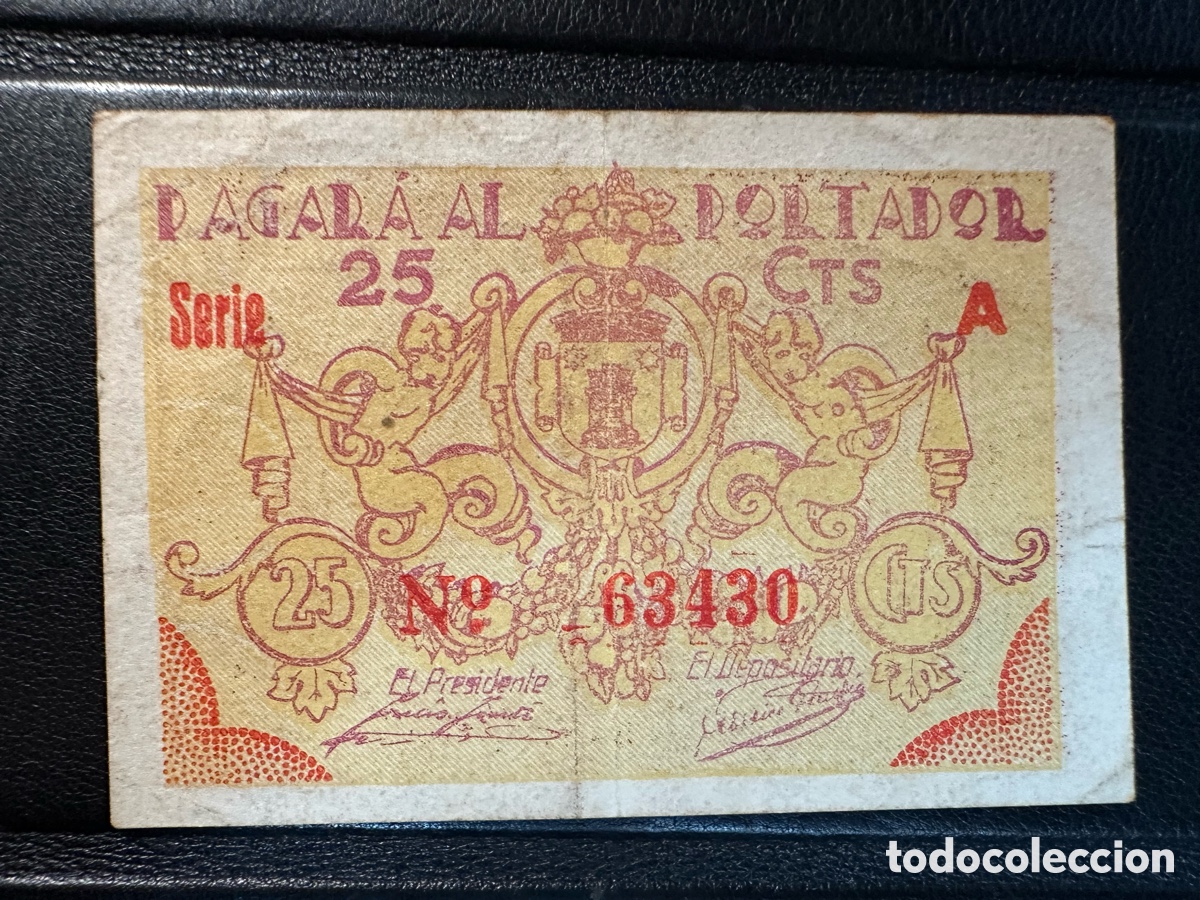 Billetes locales: Utiel 25 cts Valencia - Foto 2
