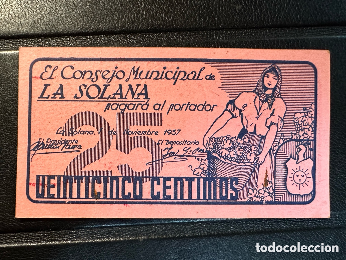 Billetes locales: La solana 25cts Alicante