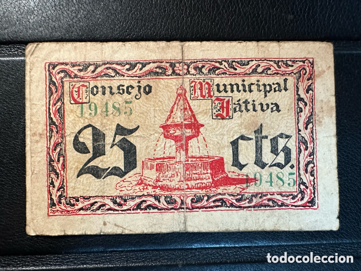 Billetes locales: J&aacute;tiva 25cts Valencia - Foto 2