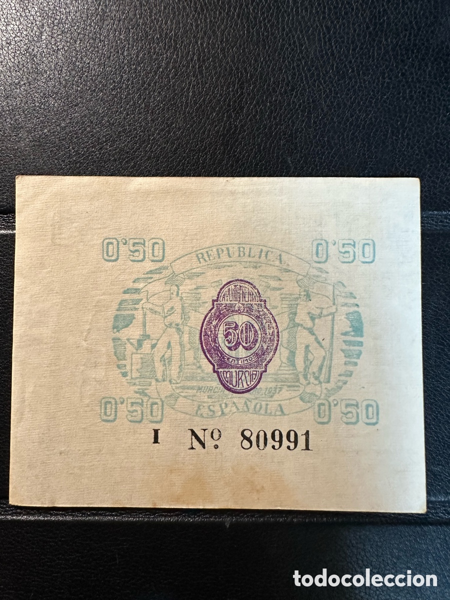Billetes locales: Murcia billete 50 cts - Foto 2
