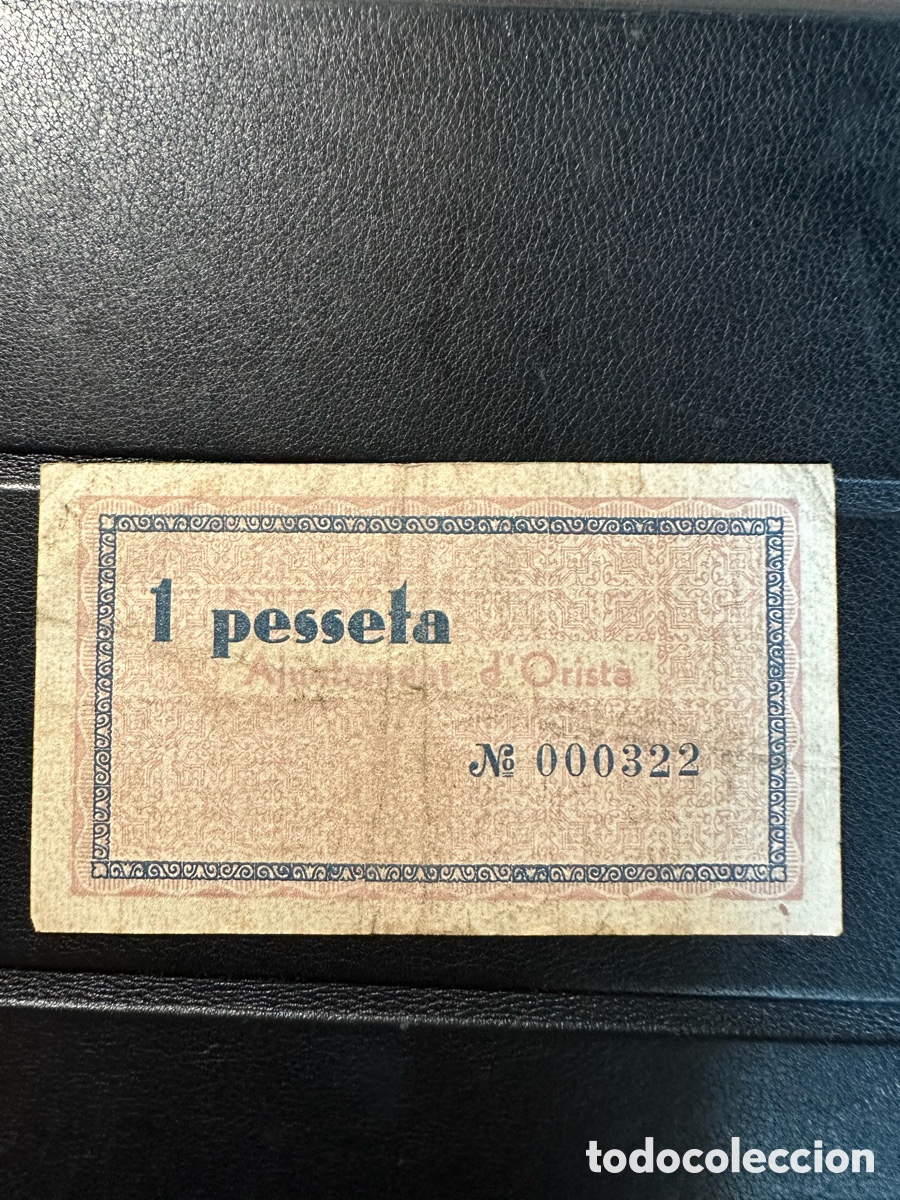 Billetes locales: Orista 1 pta Llu&ccedil;anes
