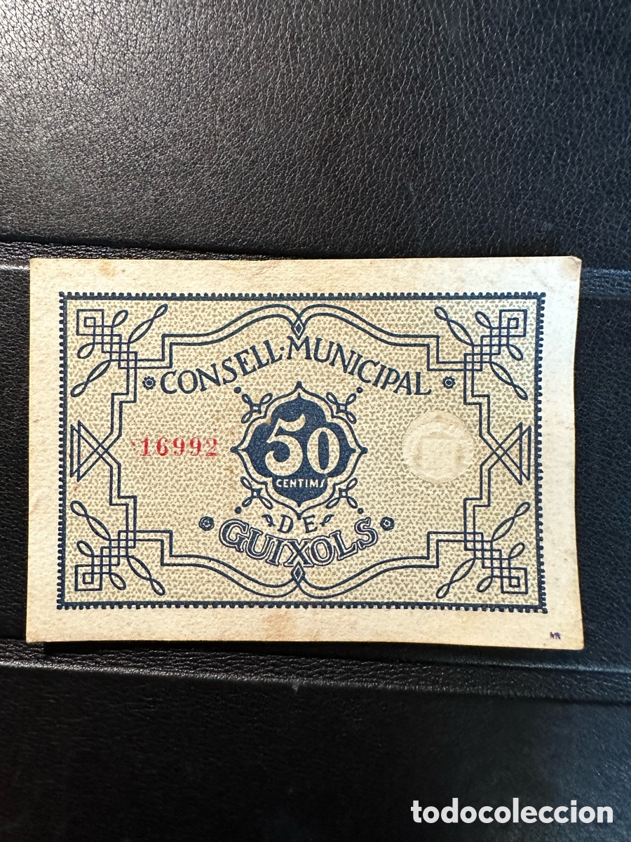 Billetes locales: Guixols 50 cts Girona - Foto 2