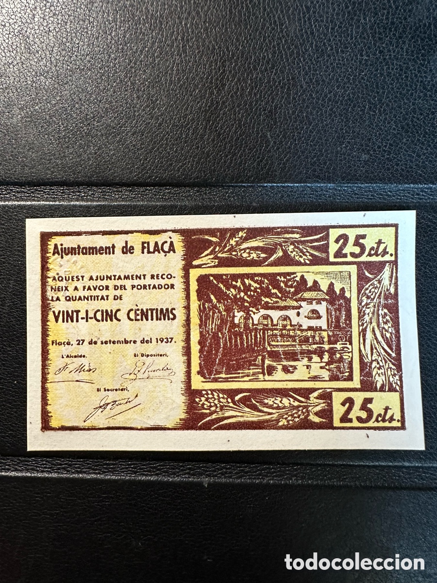 Billetes locales: Fla&ccedil;a 25 cts Girona billete - Foto 2