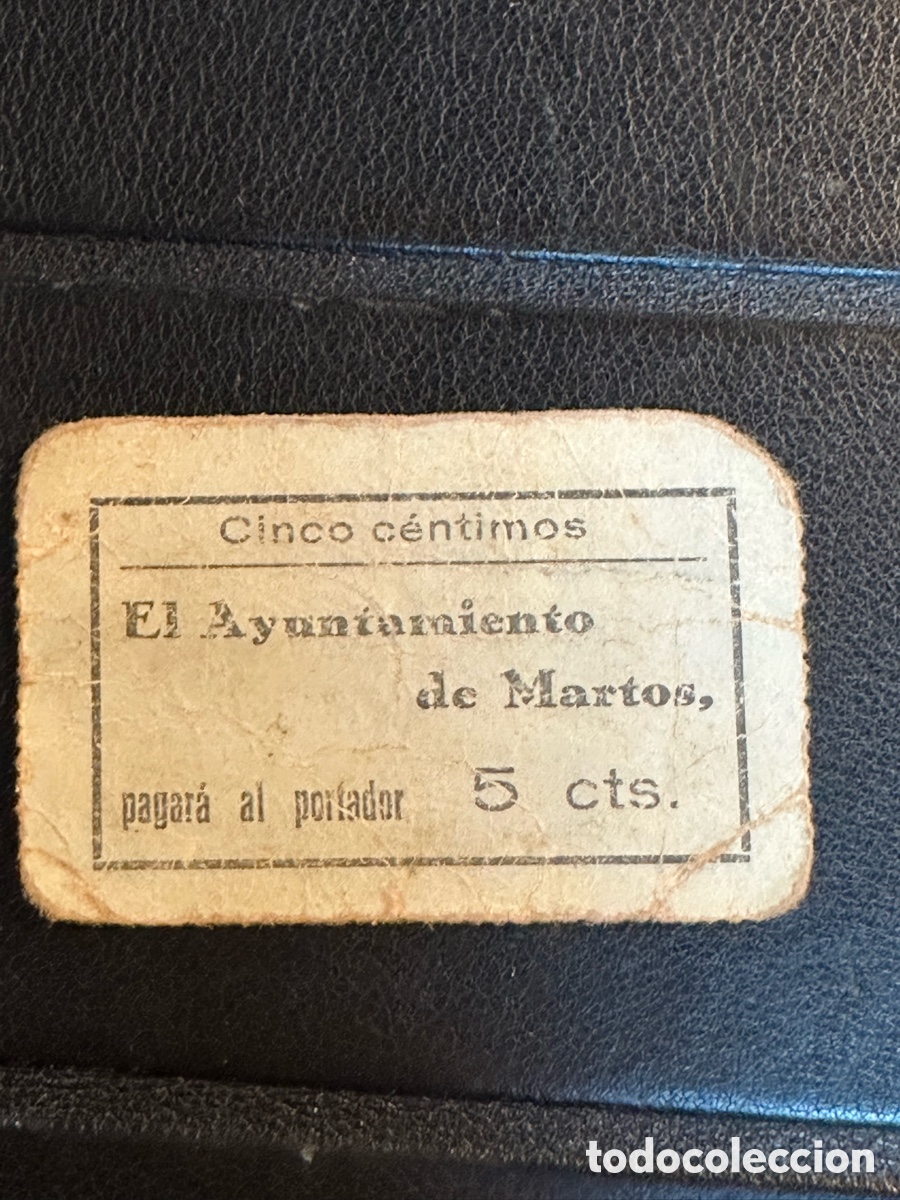 Billetes locales: Martos 5 cts Ja&eacute;n billete