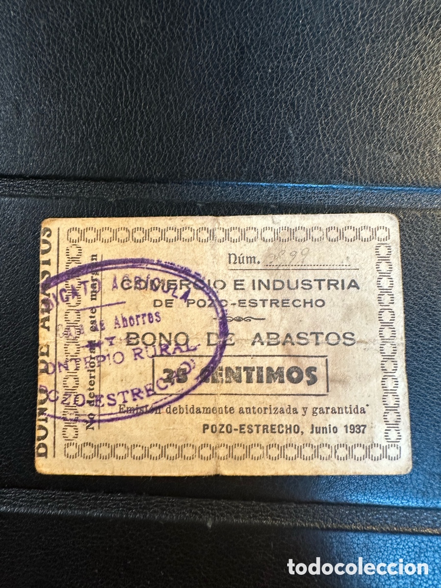 Billetes locales: Pozo-estrecho 25 cts Murcia