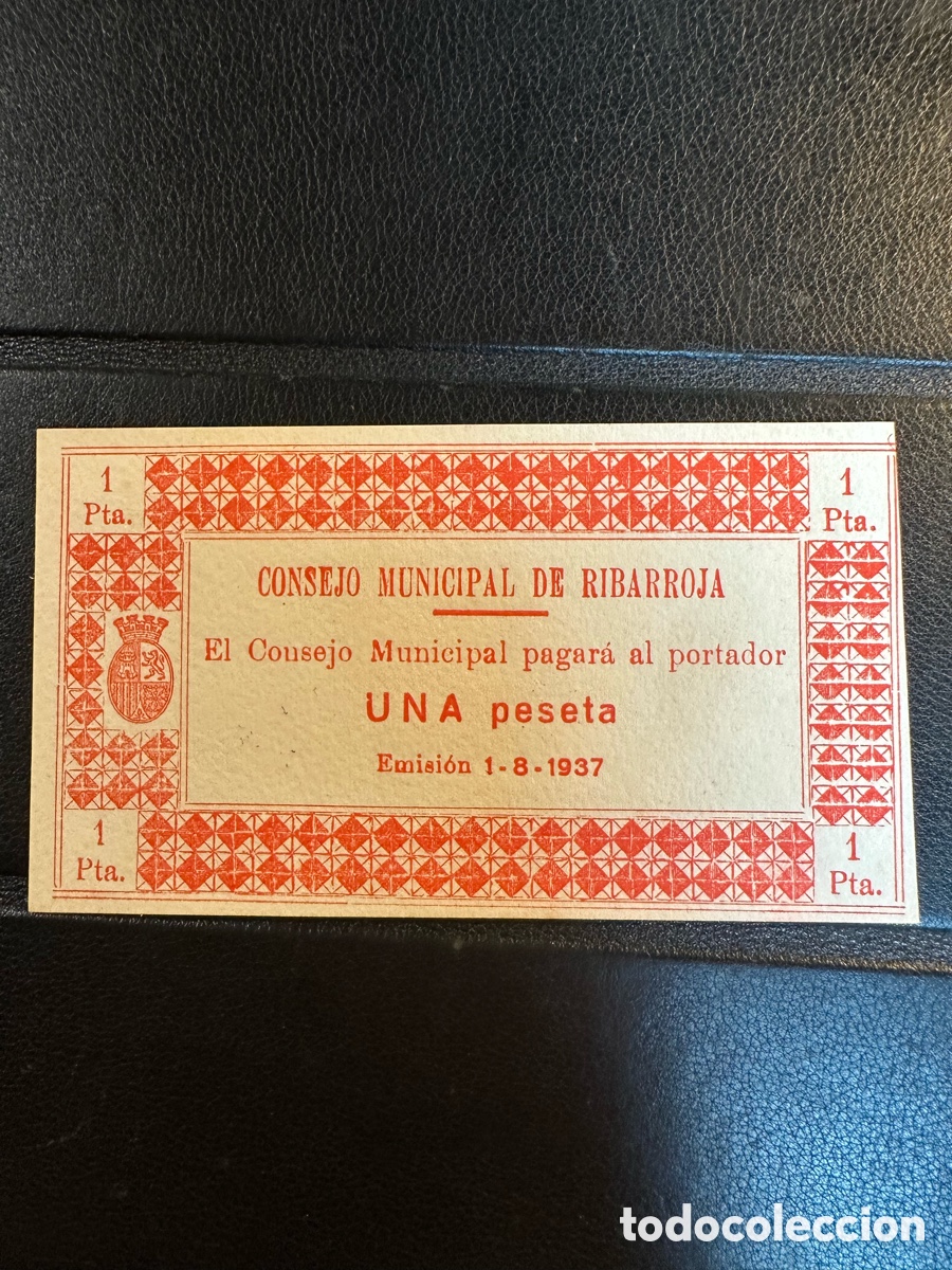 Billetes locales: Ribarroja 1 pta Valencia - Foto 1