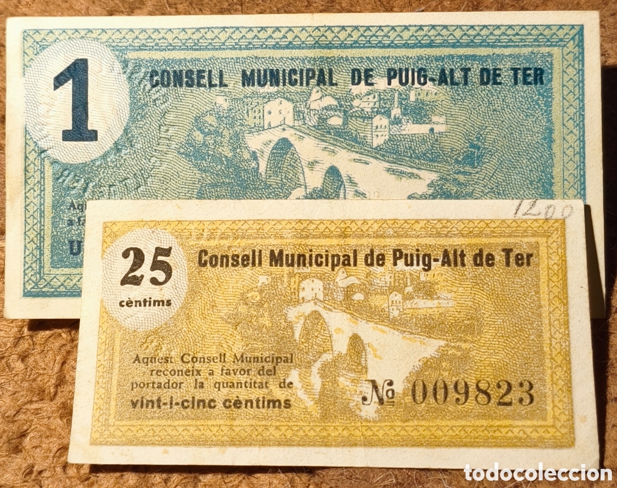 Billetes locales: Consell Municipal - Puig-Alt de Ter