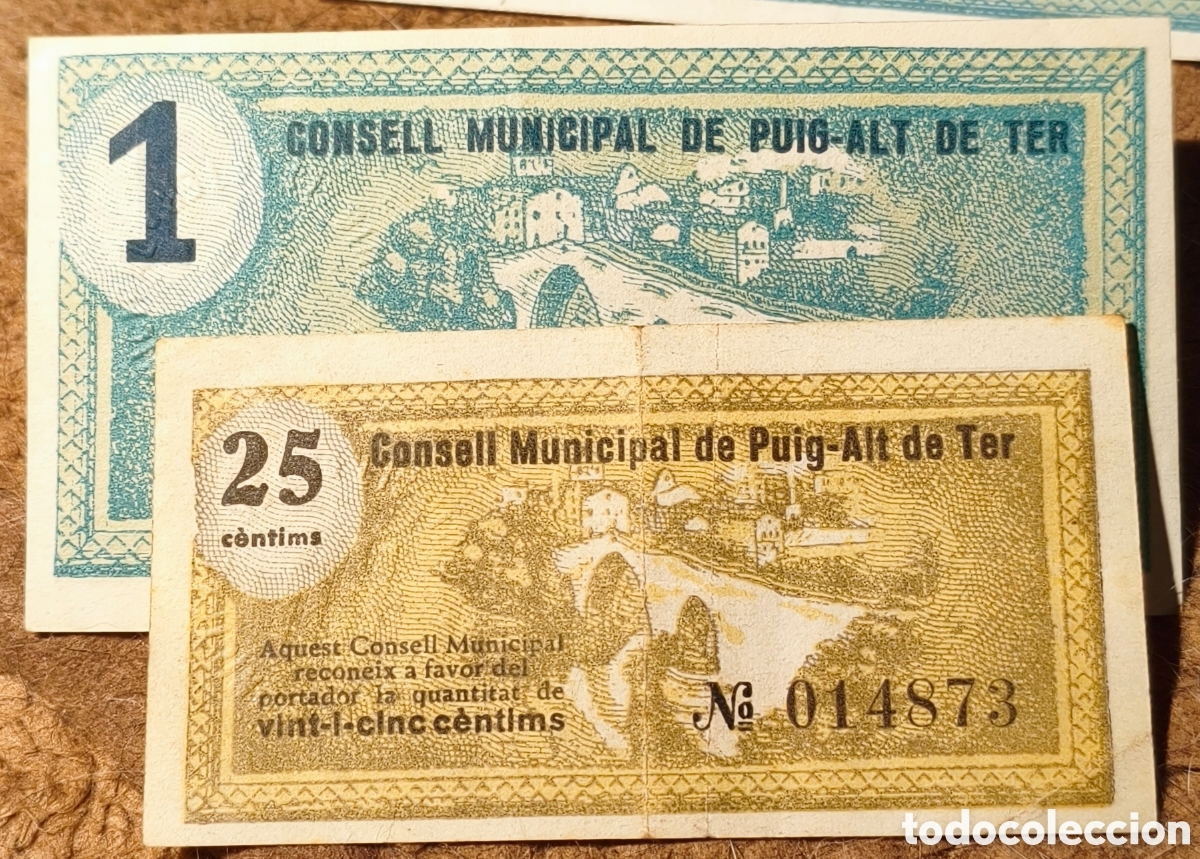 Billetes locales: Consell Municipal - Puig-Alt de Ter